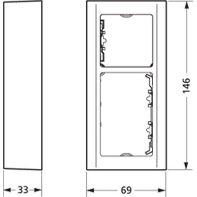 Fuga® underlag 2½ modul Softline, lysegrå