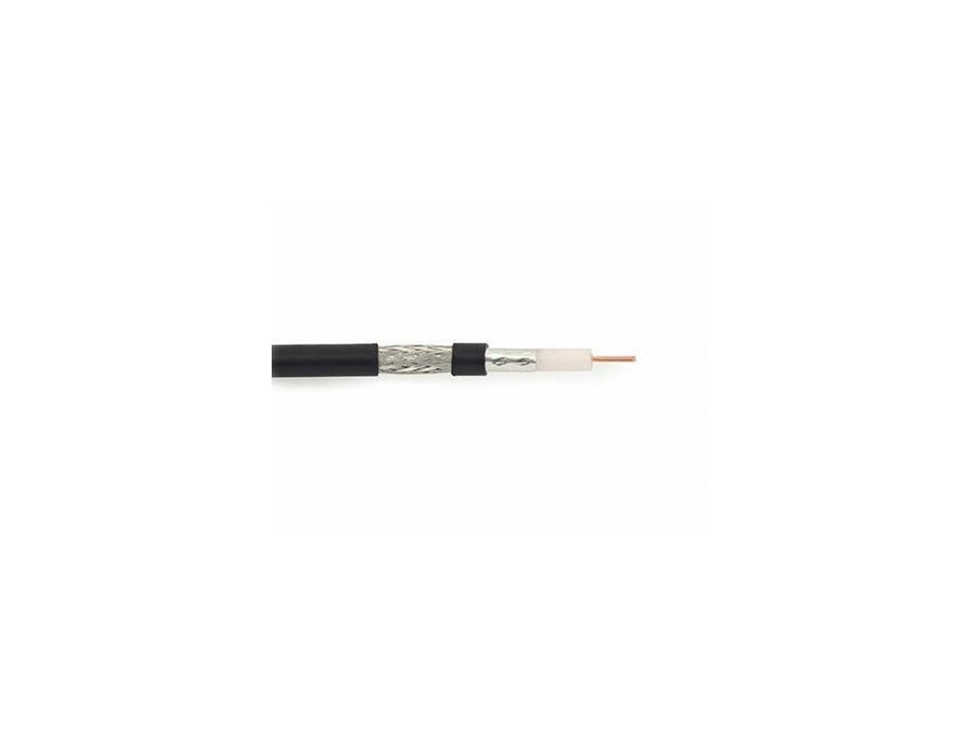 COAX kabel - RG58, 50ohm, CCS, Ø5mm, Sort (100m)