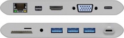 USB-C multiport adapter - USB-C, HDMI, 3xUSB-A, RJ45, SD
