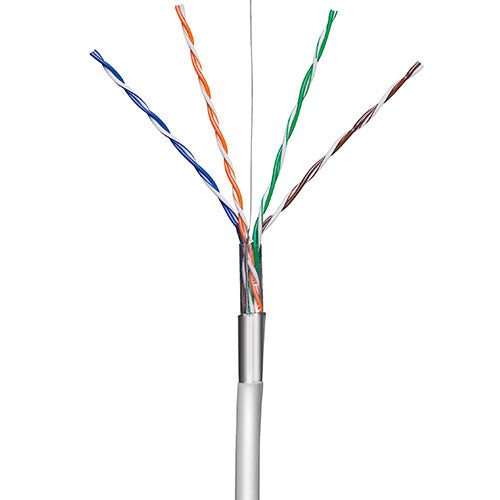 Datakabel UTP CAT6E, grå, CCA 4x2x0,24 - 305 m.