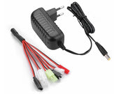 NiMH batterilader - 3,6-12V, m. 6-stik adapter