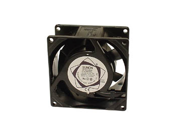 AC blæser - 80x80x38mm 230V m. glideleje, 2 ledn.