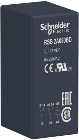 RELÆ 2C/O 8A 24VDC