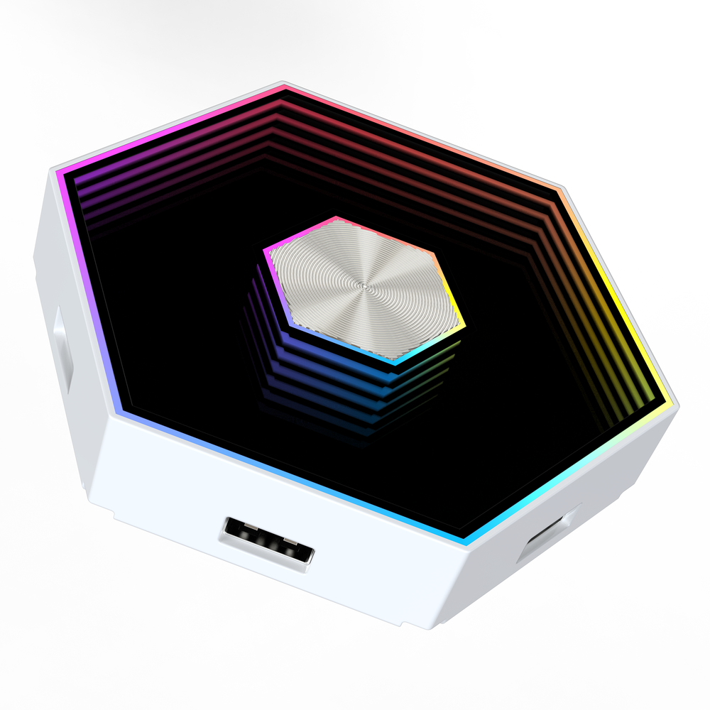 RGBIC Hexagon Infinity Væglys 10 stk. sæt - 10W, 5V input - Luksuriøst lys til enhver indretning!