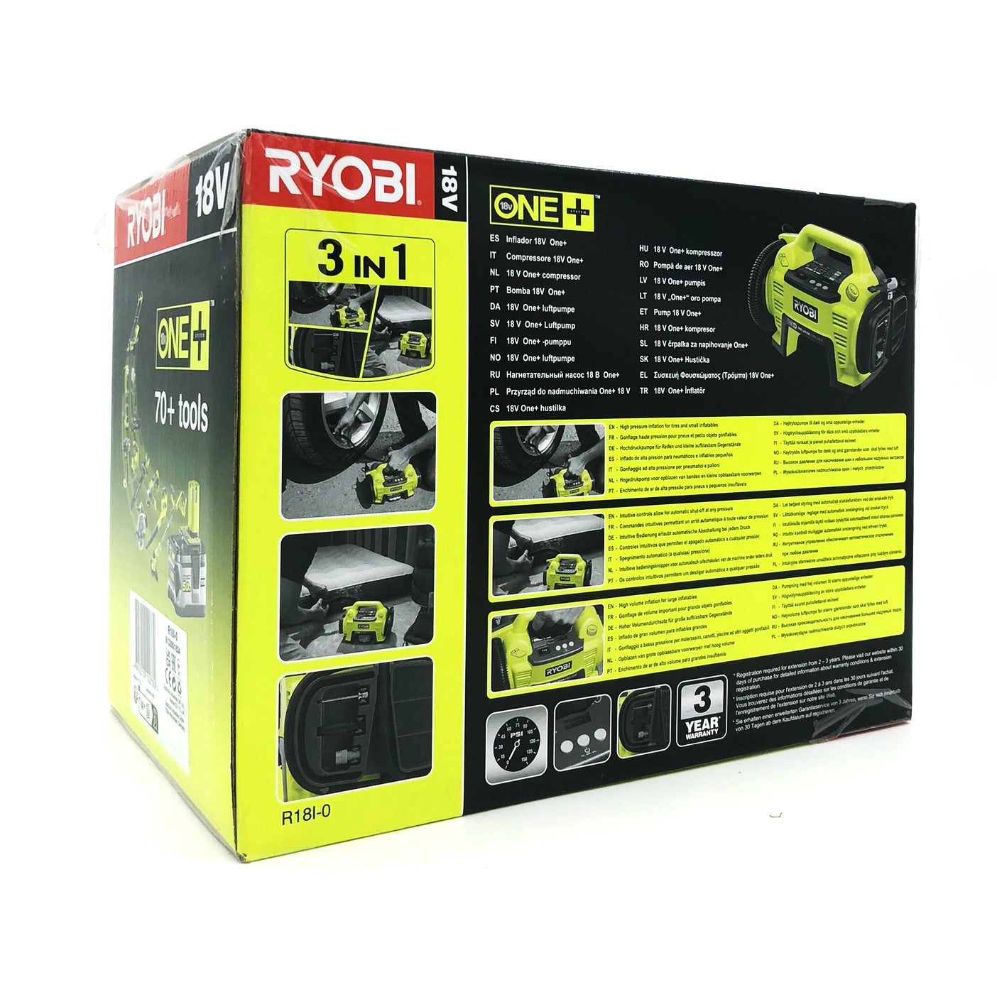 Ryobi One+ R18I-0 - Luftkompressor - 10,3 bar, 18V
