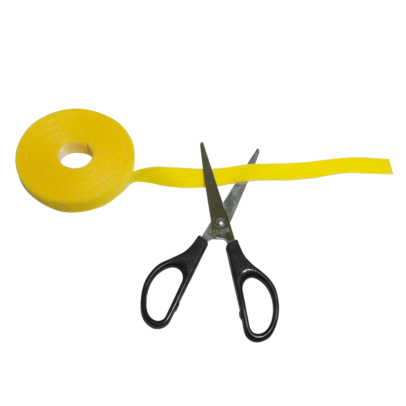 Velcro kabeltape - 16mm bredde, Sort (4m)
