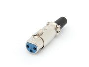 XLR stik - 3P hun, nikkel (kort type)