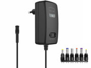 Universal netadapter - 13,5/18/24/30Vdc 30W 1A (6 DC-stik)