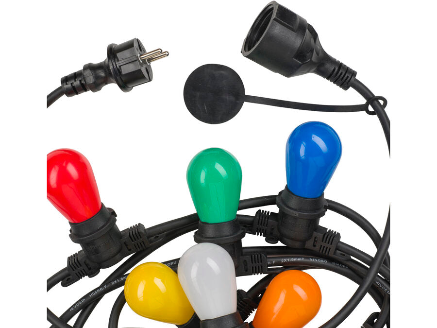 ST45 LED partypære - 230Vac 1W, E27 sokkel, GUL