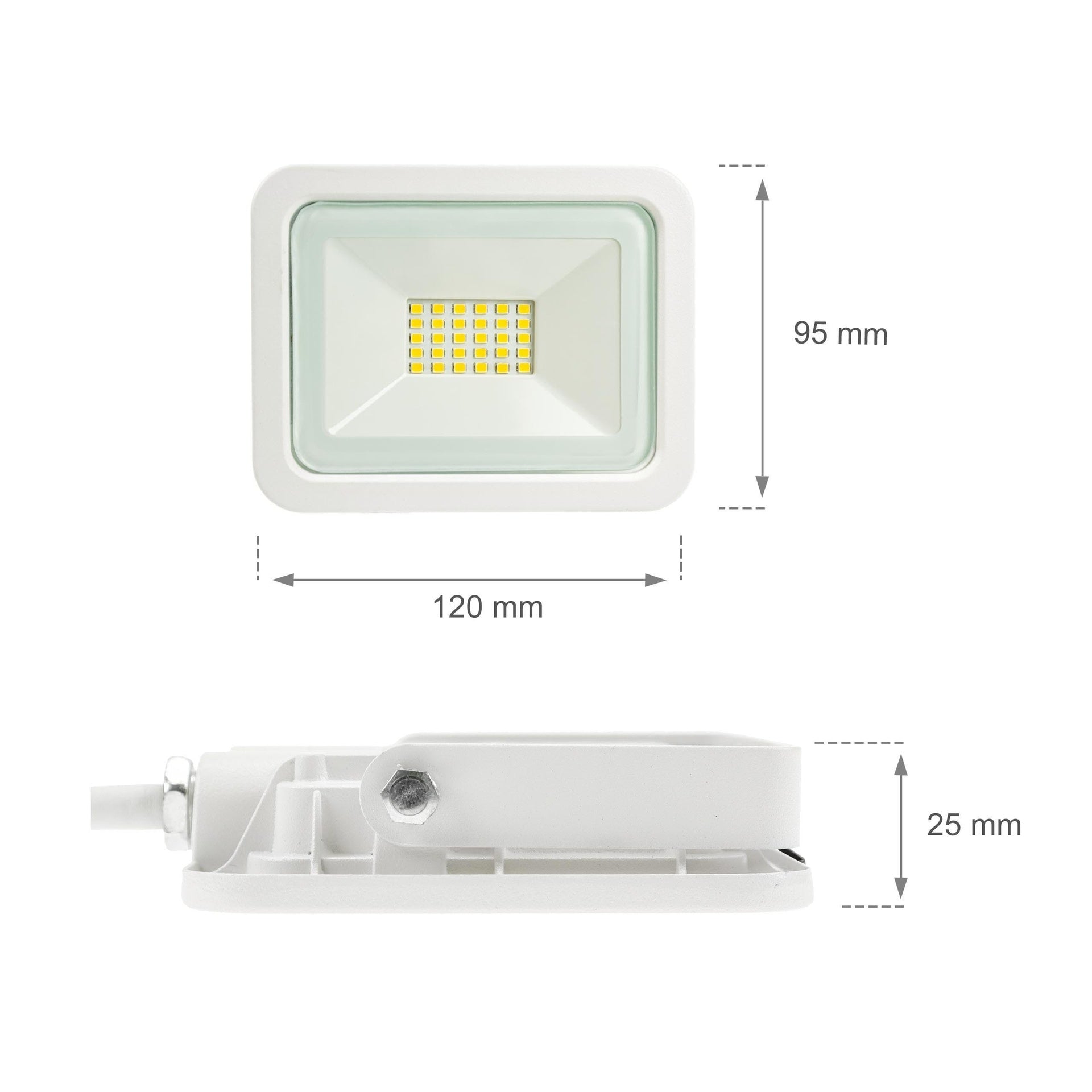 20W LED Projektør 6000K 1800 Lumen