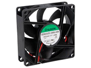 DC blæser - 80x80x25mm 24Vdc / 1,8W m. glideleje, 2 ledn.
