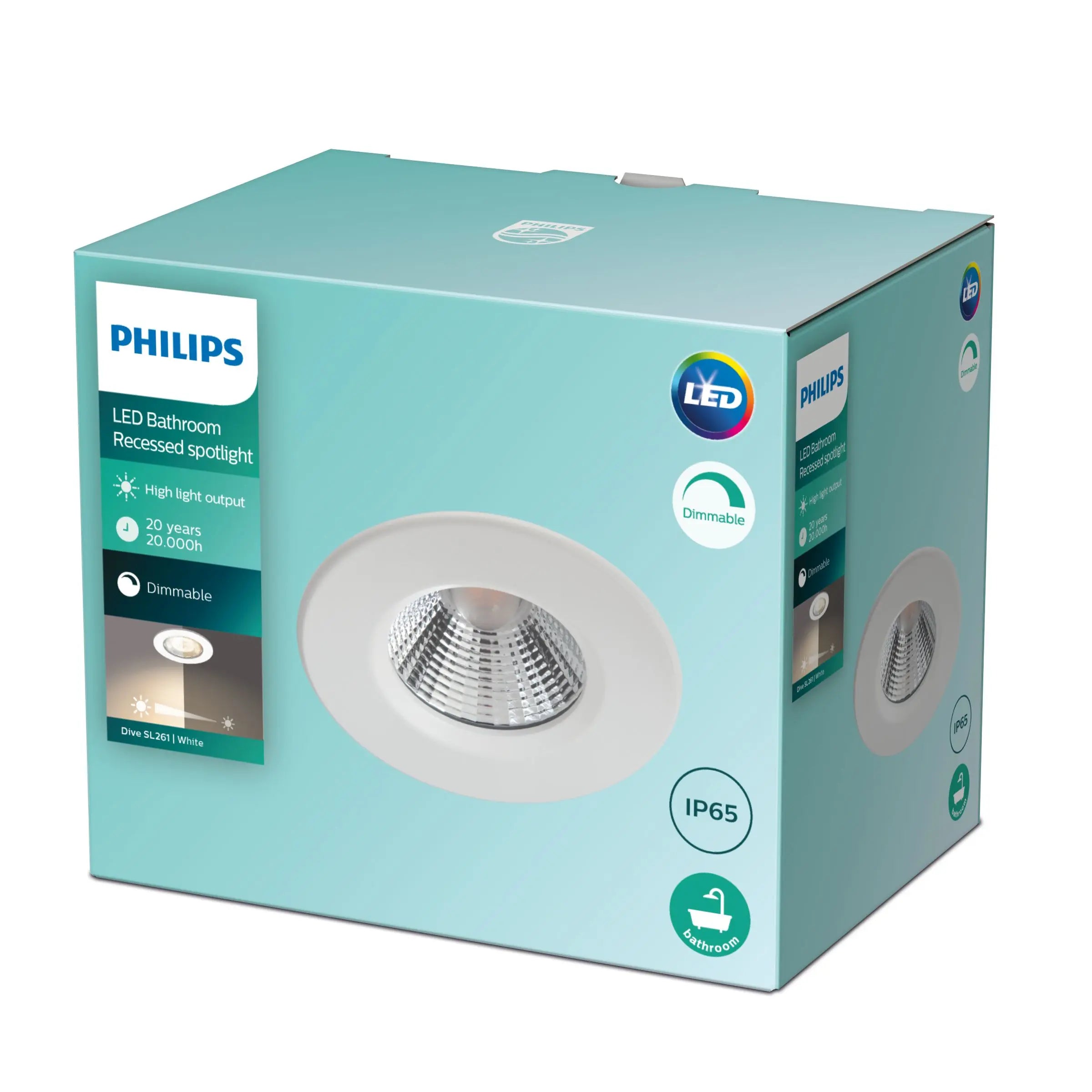 DIVE SL261 RD 070 5.5W 27K W HV IP65R - Recessed spot