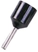 Isoleret terminalrør med bred krave sort 1,5mm2 L=8mm