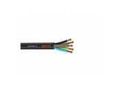 Gummikabel - H07RN-F, 5x6mm² Ø22mm, Sort (metervare)