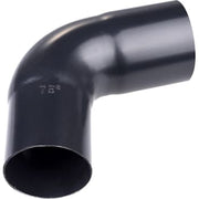 Plastmo bøjning Ø75mm 75° sort