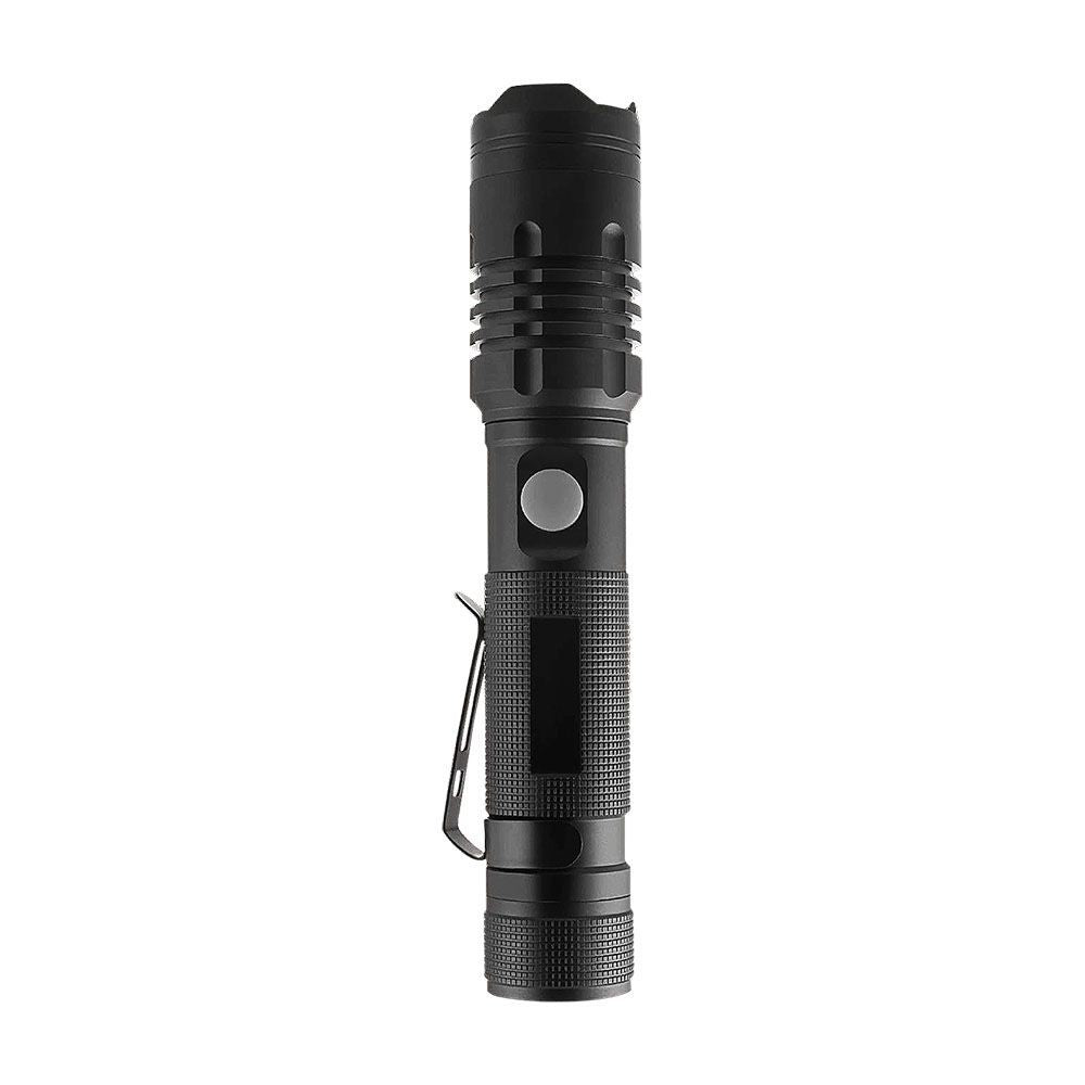 V-Tac 10W LED lygte - 1000 lumens, genopladelig, IP54 - Sort