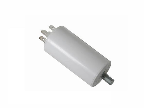MOTOR kondensator - 15uF / 450V, M8 forskruning, Spadestik