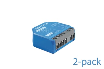 Shelly 1 Gen4 2-pack - WiFI & Zigbee relæ med potentialfrit kontaktsæt (12-48VDC/230VAC)