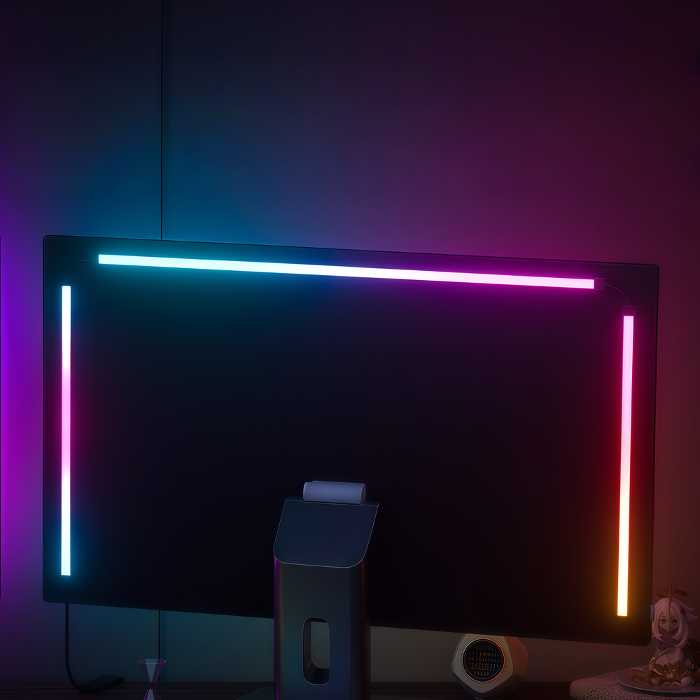 PC Sync LED Strip 24' Skærm 3 Sider - RGBIC, USB, 60 LED/m, 10W/m