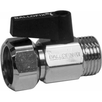 Kuglehane med greb 1/2" omløber nippel/muffe krom