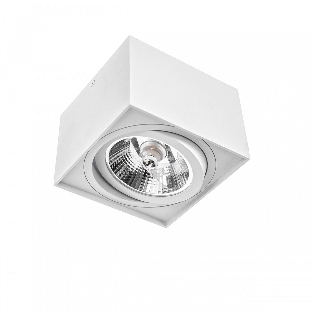 CHLOE AR111 GU10 IP20 firkantet hvid - 230V LED-spot til loftmontering med GU10 fatning og hvidt firkantet design