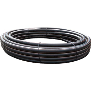 Wavin 40 mm PE80 PN6 jordvarmerør, sort/rød, 200 m, EN 12201