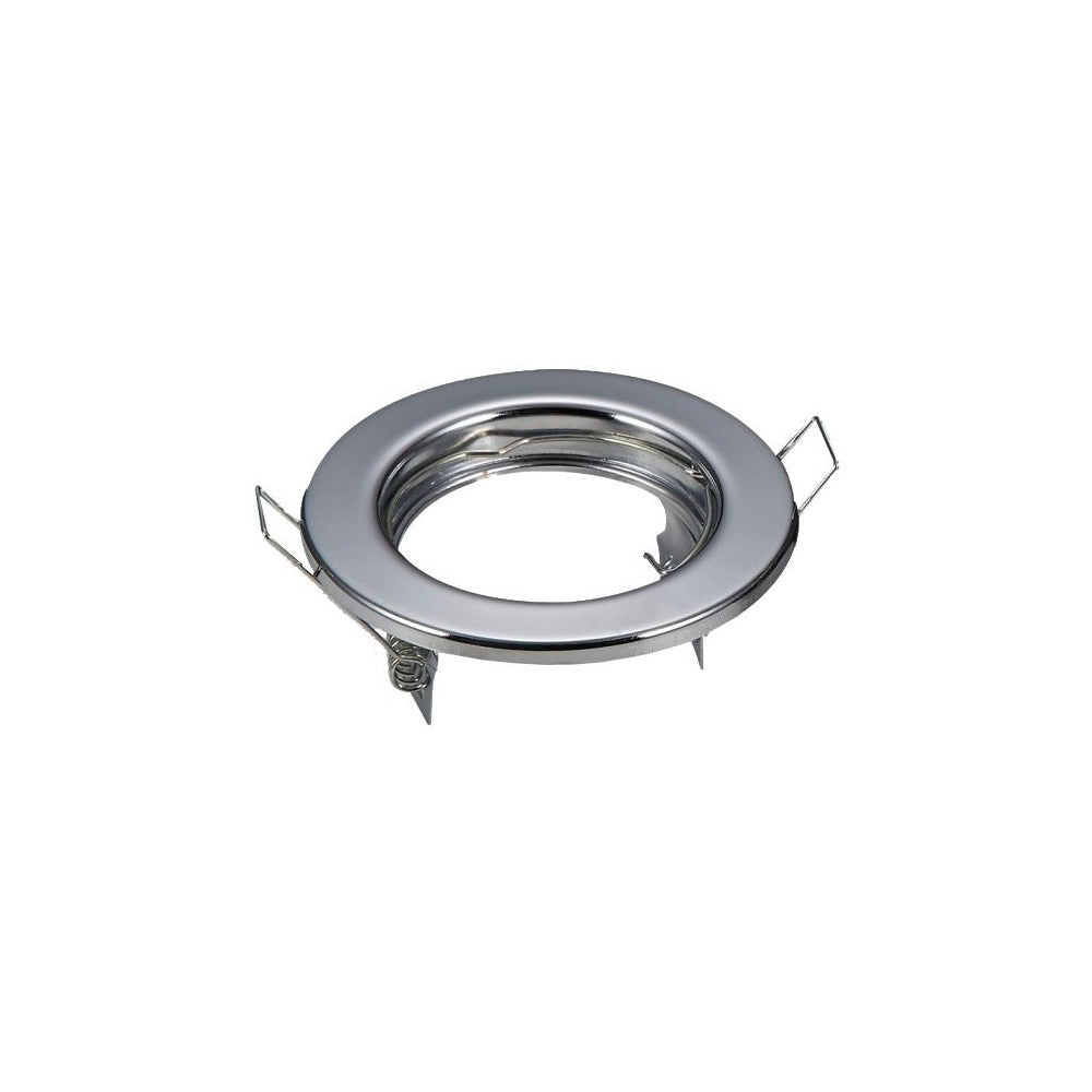 Downlight kit med kromfinish, uden lyskilde - Hul: Ø6,5 cm, Mål: Ø8 cm, vælg MR16 eller GU10 fatning