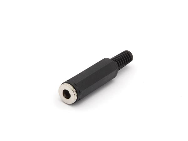 DC forlængerstik - 5,5x2,5mm i plasthus (HQ)