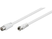 Antennekabel - F han til COAX hun, 3C-2V CCS, Hvid (5m)