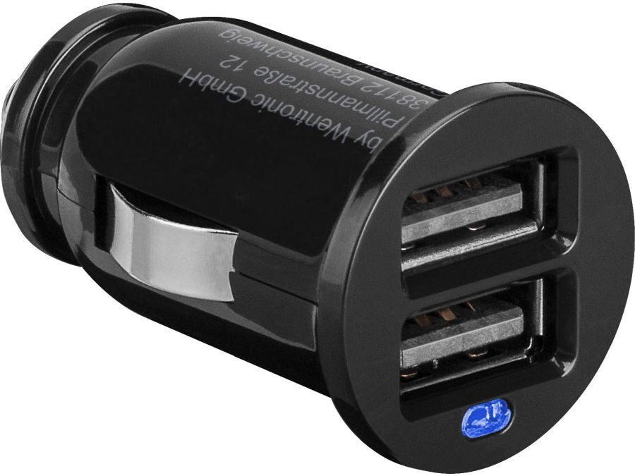 12V biladapter - 2 x USB udtag, 5V / 2,4A