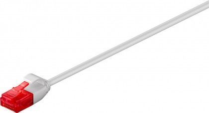 CAT6 Patchkabel, Slim, U/UTP, CU, 2xRJ45, Grå (0,25m)