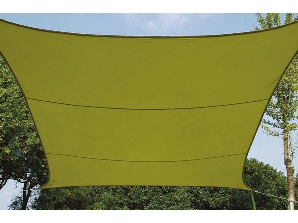 Kvadratisk solsejl - 5 x 5m, LIME GRØN