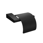 Toiletpapirholder m/frontplade, mat sort