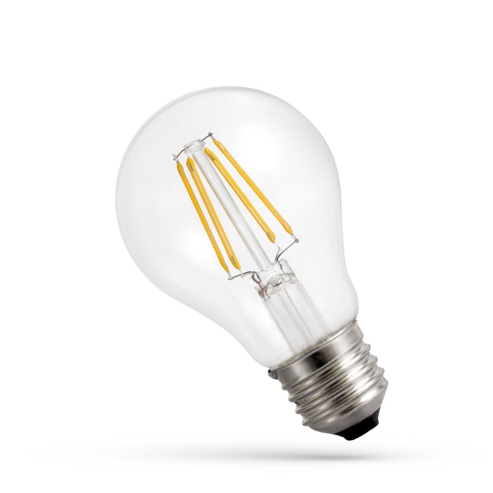 Spectrum 3,8W LED pære - Erstatning for 60W, 212 lm/W, A60, kultråd, klart glas, E27
