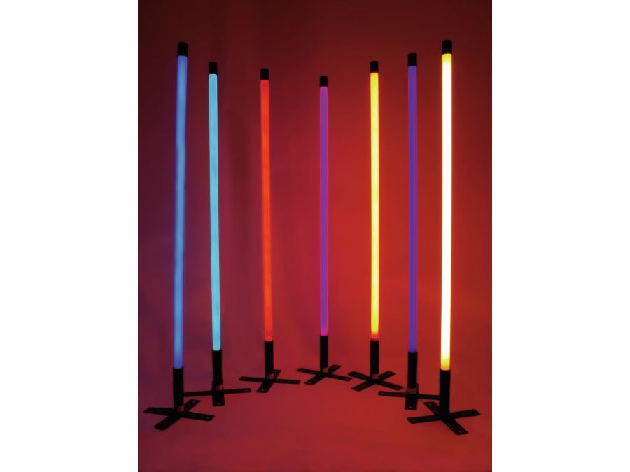 Fluorcerende neonrør - 36W, 134cm x Ø35mm BLÅ m. netstik