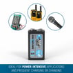 Batteri pro 9V 300 MAH genopladelig