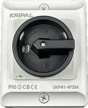 Kripal forsyningsadsk. 25A  AC23 3P+N Grå/Sort