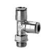Push in fitting-swivel run tee-4mm tube -M5 thread 6442 4-M5  SUPER-RAPID FITTING