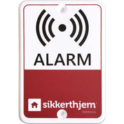 Præventivt alarmskilt udendørs, PVC, vejrresistent