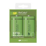 GP Genopladelig D batt. 5700 mAh 2 stk. 1,2V