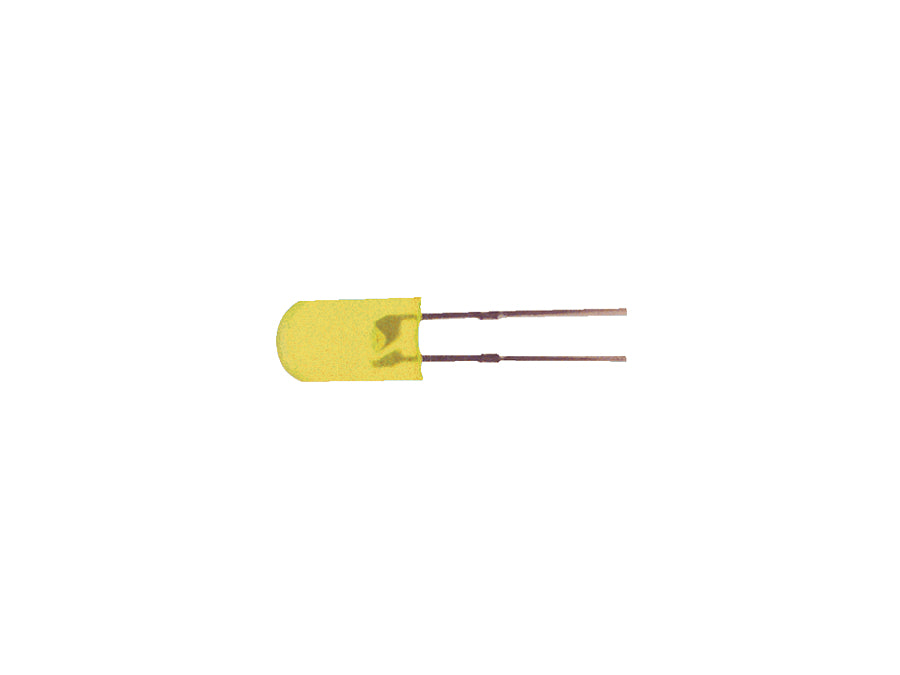 Rektangulær LED - 5x2,5mm m. rund top, GUL