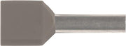 ISO. TWINTERMINALRØR 2X0,75MM² L8 GRÅ