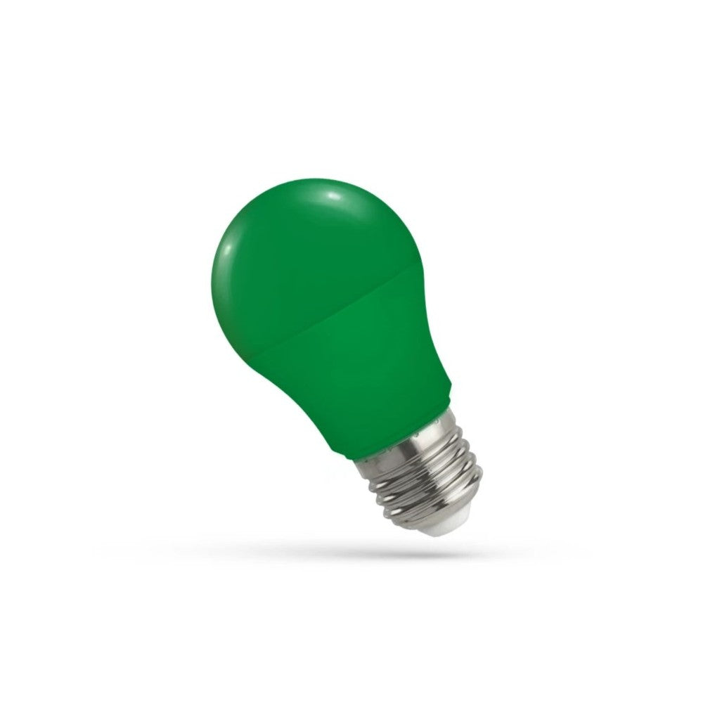 Grøn LED-pære A50 med E27 fatning og 4,9W - 230V spænding