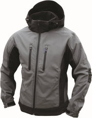 SOFT SHELL JAKKE GRÅ/SORT XXL