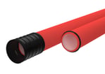 EVOCAB HARD pipe, OD 110mm, 6m, red, N750, HDPE, EN 61386-24 (Sælges kun i hele længder)