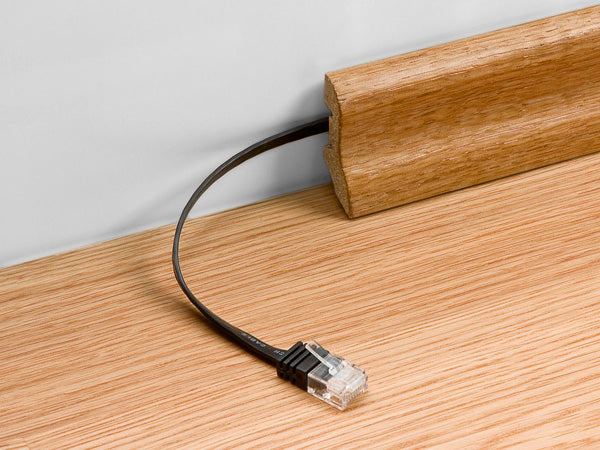 UTP netværkskabel, FLAD - 2xRJ45, CAT5e, Hvid (3m)