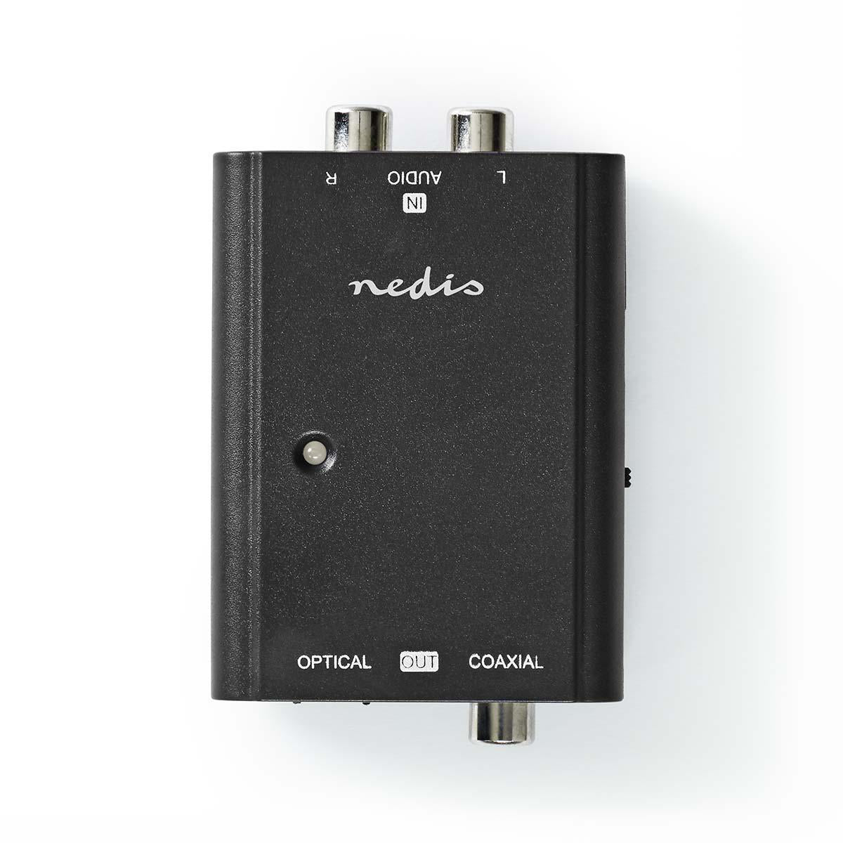 Analog-digital audiokonverter - 2 x RCA(Phono) > COAX/optisk