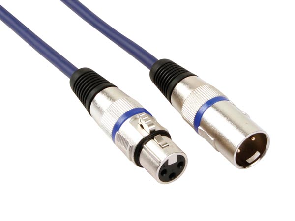 Prof. DMX kabel - 3P XLR han/hun (5m)