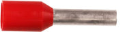 Isoleret ABIKO terminalrør KA1,5-10ETW 1,5mm2 L10 Rød