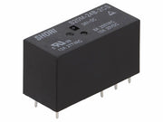 Miniature relæ - 24VDC 10A, 2 x skifte (DPDT), 8-ben 5mm